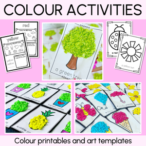Colour Activities & Fine Motor Crafts - Kindergarten Colour Worksheets