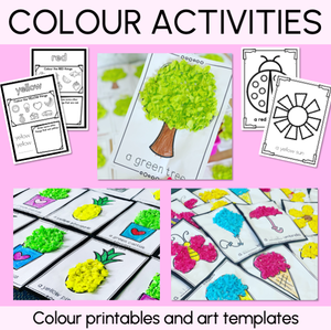 Colour Activities & Fine Motor Crafts - Kindergarten Colour Worksheets