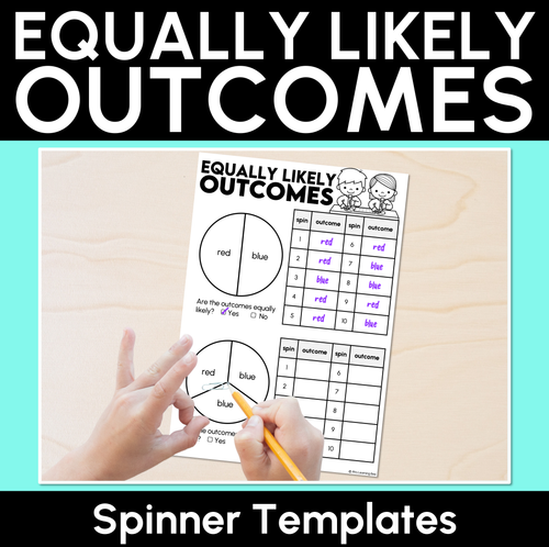Resource preview 1 for Equally Likely Outcomes - Spinner Templates
