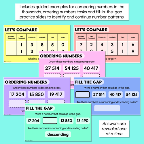 Resource preview 3 for Ordering Numbers in Thousands (Ascending/Descending Order) - Digital Slides
