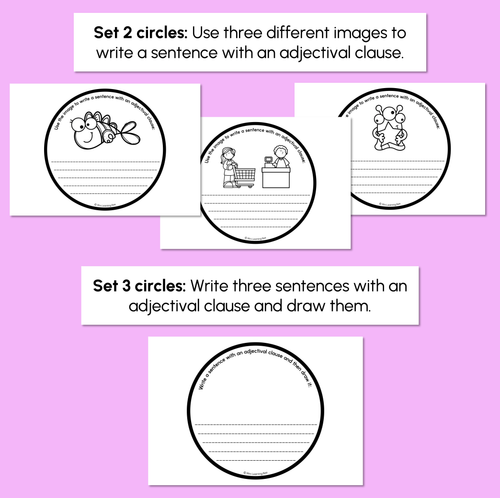 Resource preview 4 for Adjectival Clause Spinner Crafts