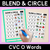 5 for Blend & Circle - CVC CVCC CCVC Words Blending Mats Bundle