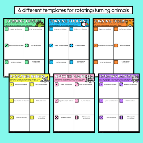 Resource preview 3 for Types of Turns - Half, Quarter & Full Turn Game