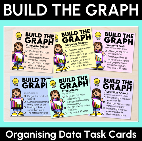 Resource preview 1 for Build the Graph - Organising Data Task Cards