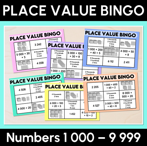 Resource preview 1 for Place Value Bingo - Numbers 1000 - 9999