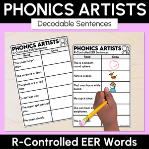 Phonics Artists - R-Controlled EER Words - Decodable Sentences Activity