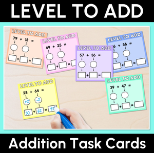 Level to Add - Addition Task Cards