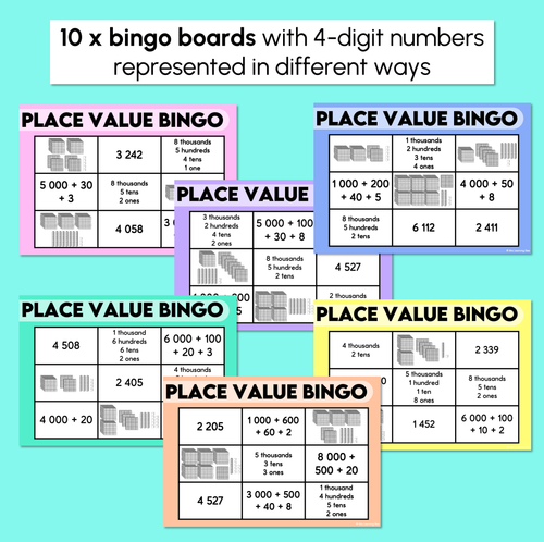 Resource preview 2 for Place Value Bingo - Numbers 1000 - 9999