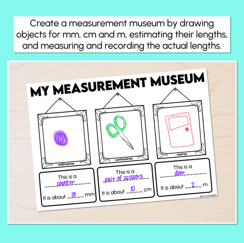 Resource preview 2 for My Measurement Museum - Measuring Length Templates
