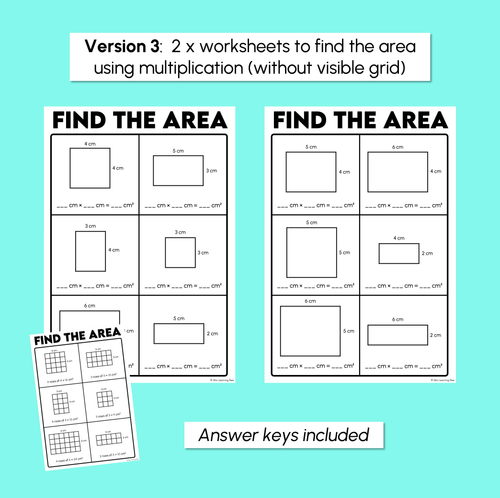 Resource preview 4 for Find the Area - Finding Area Using Square Centimetres - Worksheets
