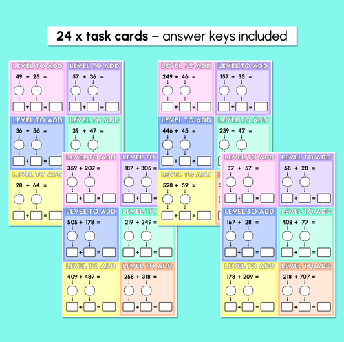 Resource preview 3 for Level to Add - Addition Task Cards