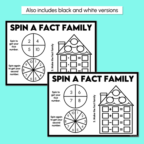 Resource preview 5 for Fact Families - Multiplication & Division Spinner Mats