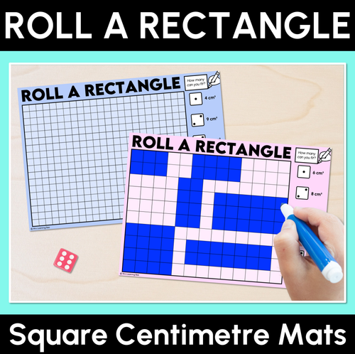 Resource preview 1 for Roll a Rectangle – Square Centimetre Mats