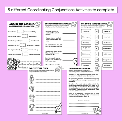 Resource preview 3 for Coordinating Conjunctions - Master Mission Activity