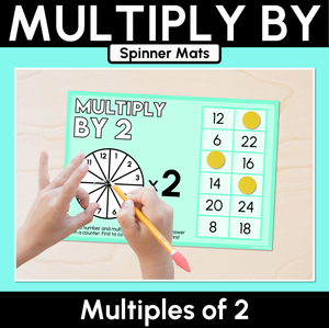 Multiply By - Multiples of 2 - Multiplication Spinner Mats
