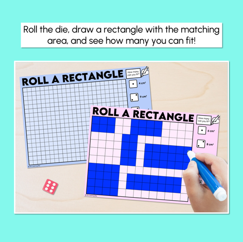 Resource preview 2 for Roll a Rectangle – Square Centimetre Mats