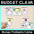 1 for Budget Claim  - Money Problems Game