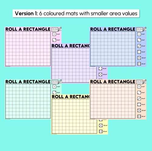 Resource preview 3 for Roll a Rectangle – Square Centimetre Mats