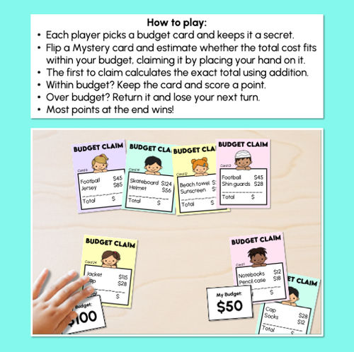 Resource preview 2 for Budget Claim  - Money Problems Game