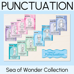Punctuation Posters - The Sea of Wonder Collection - Calming Classroom Decor