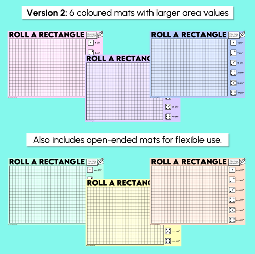 Resource preview 4 for Roll a Rectangle – Square Centimetre Mats