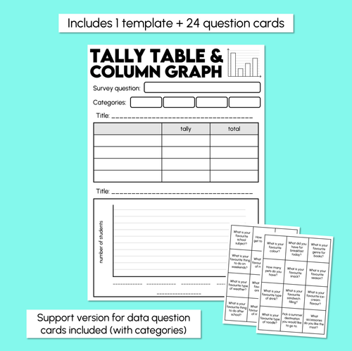Resource preview 3 for Tally Table & Column Graph - Tallying & Graphing Worksheets