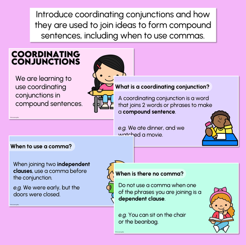 Resource preview 2 for Coordinating Conjunctions Explicit Teaching Slides 