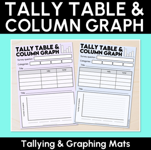 Tally Table & Column Graph - Tallying & Graphing Mats