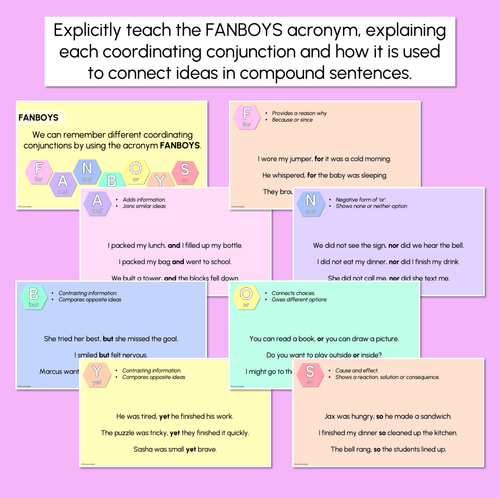 Resource preview 3 for Coordinating Conjunctions Explicit Teaching Slides 
