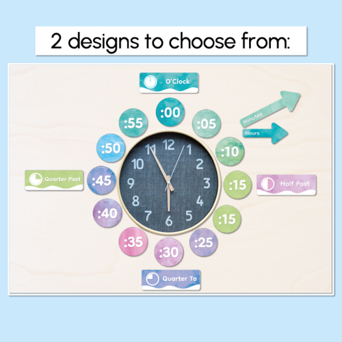 Resource preview 2 for Clock Display - The Sea of Wonder Collection - Calming Classroom Decor