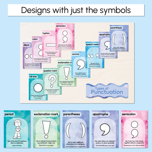 Resource preview 3 for Punctuation Posters - The Sea of Wonder Collection - Calming Classroom Decor