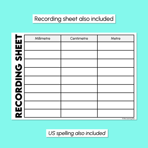 Resource preview 5 for Which Unit Should I Use? - Unit of Measurement Sorting Mats