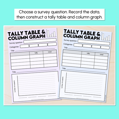 Resource preview 2 for Tally Table & Column Graph - Tallying & Graphing Mats