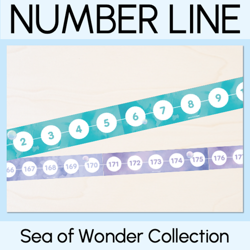 Resource preview 1 for Number Line - The Sea of Wonder Collection - Calming Classroom Decor