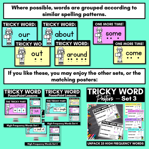 Resource preview 4 for High Frequency Heart Word Lessons SET 3-  WORDS WITH TRICKY SPELLINGS