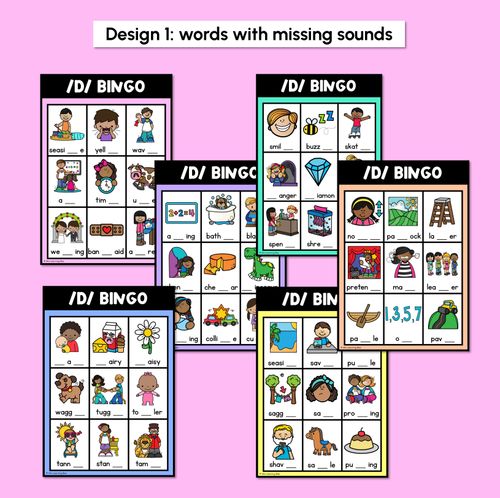 Resource preview 2 for D SOUND BINGO - Ways to spell the /d/ phoneme