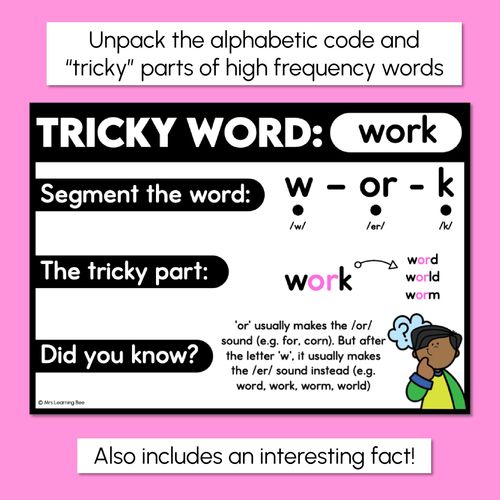 Resource preview 2 for High Frequency Heart Word Posters SET 4- WORDS WITH TRICKY SPELLINGS