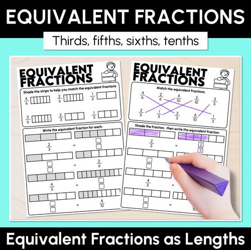 Resource preview 17 for Represent & Compare Equivalent Fractions as Lengths - Grade 3 & 4 Unit of Work