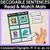 4 for Consonant Digraph Decodable Sentence Activities COMPLETE BUNDLE