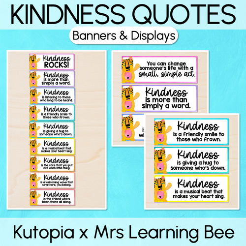 Resource preview 1 for Kutopia Kindness Quote Banners - Kindness Classroom Display