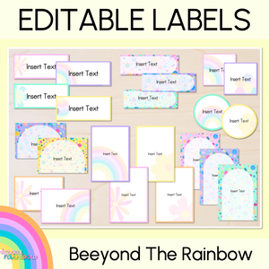 EDITABLE LABELS- The Kasey Rainbow Collection 