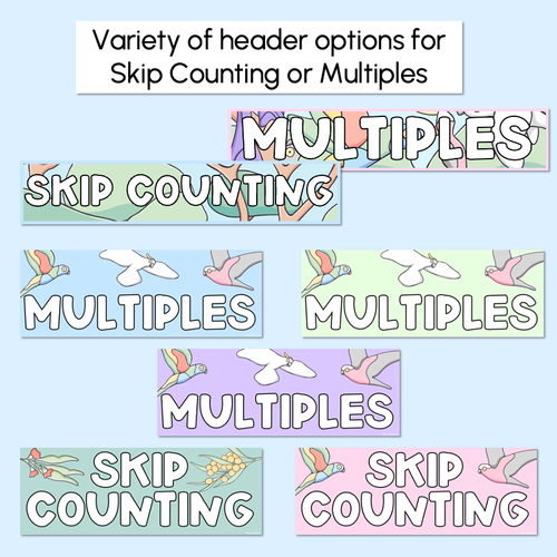 Resource preview 5 for MULTIPLES & SKIP COUNTING POSTERS - The Brentos Collection