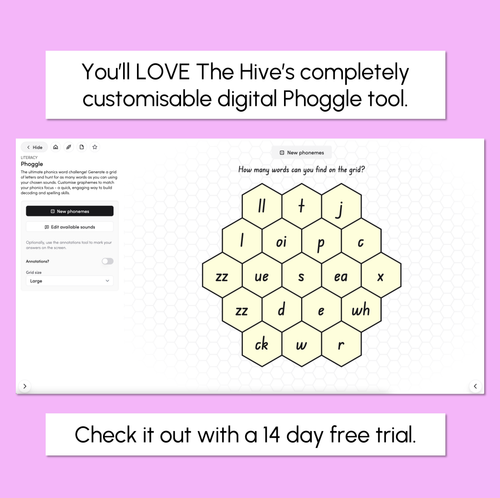 Resource preview 4 for Boggle – Word Building Templates