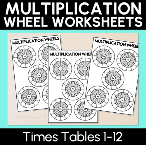 Resource preview 2 for Multiplication Wheels - Displays, Activities & Worksheets