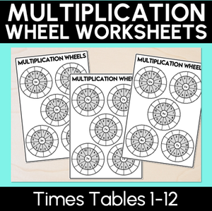 Multiplication Wheel Worksheets - Times Tables 2-12 - Targeted Multiplication Facts Practice