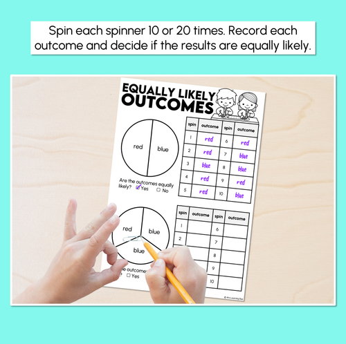 Resource preview 2 for Equally Likely Outcomes - Spinner Templates