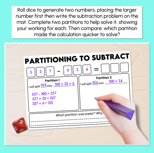 Resource preview 2 for Subtraction Partitioning - Partition to Subtract Mats