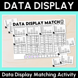 Data Display Match - Representing Data Worksheets