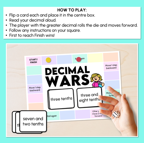 Resource preview 2 for Decimal Wars: Tenths - Decimals Game