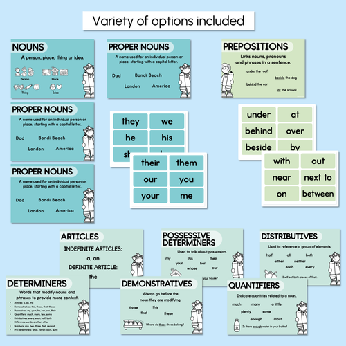 Resource preview 2 for Parts of Speech Posters - The Sea of Wonder Collection - Calming Classroom Decor